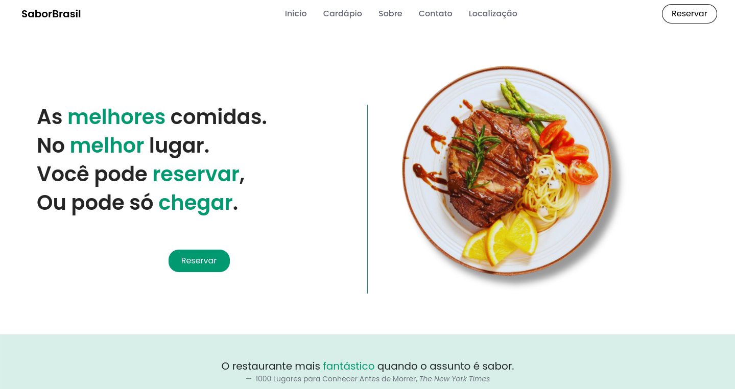 Landing-page SaborBrasil