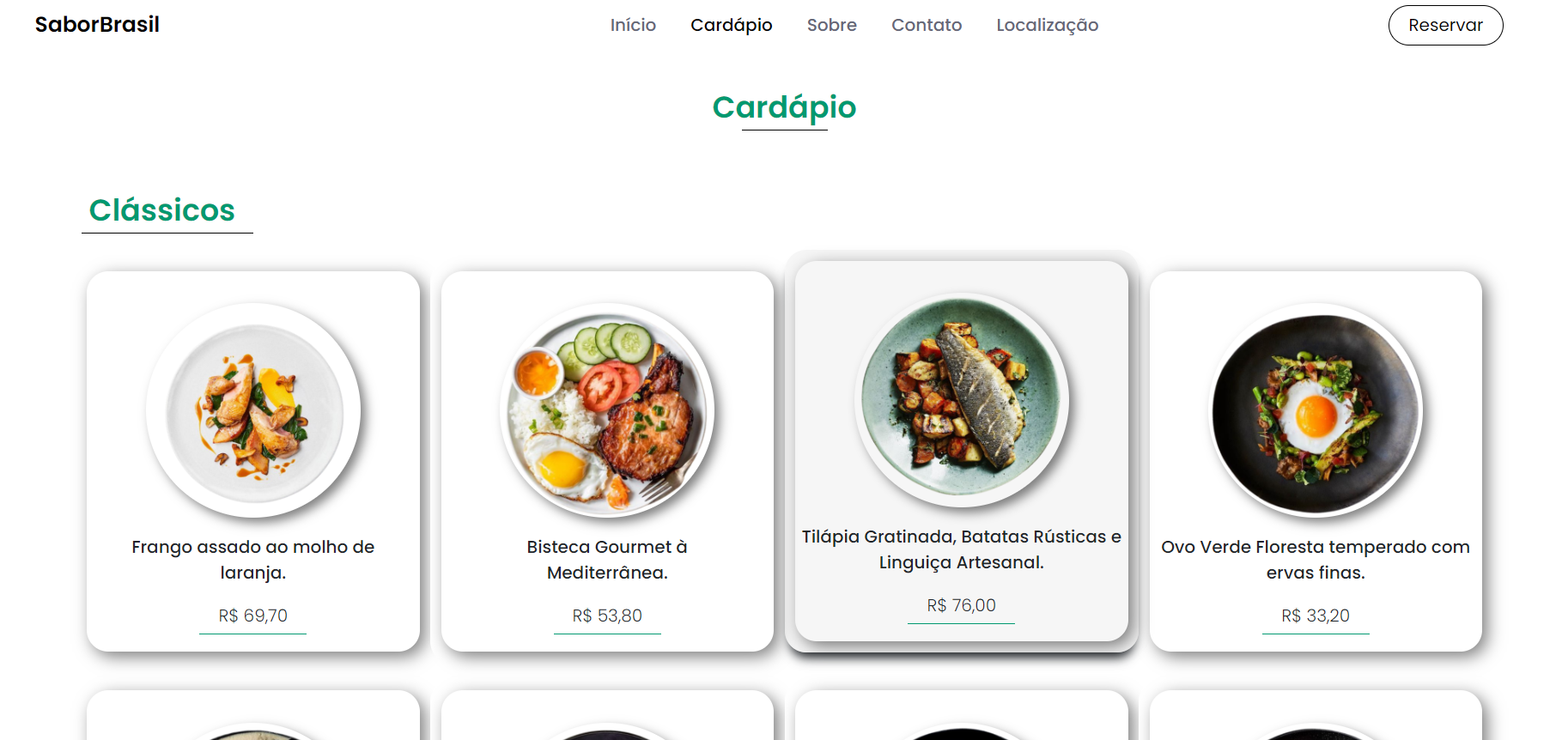 Website Restaurante SaborBrasil